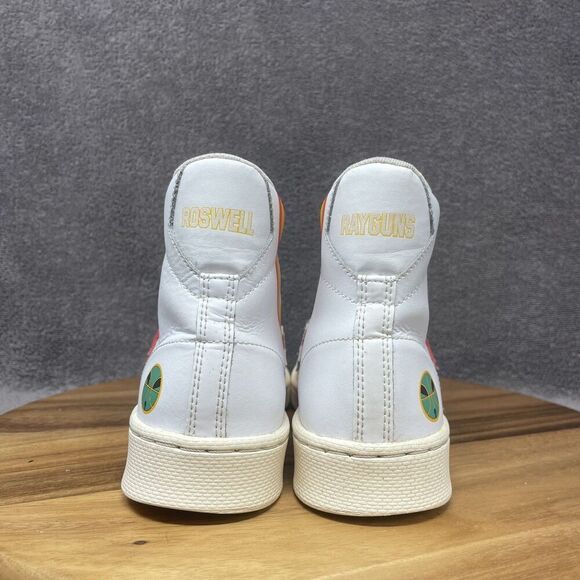 Converse x Roswell Rayguns Sneakers Women's Size 7 271198C Leather HI White - Picture 4 of 9